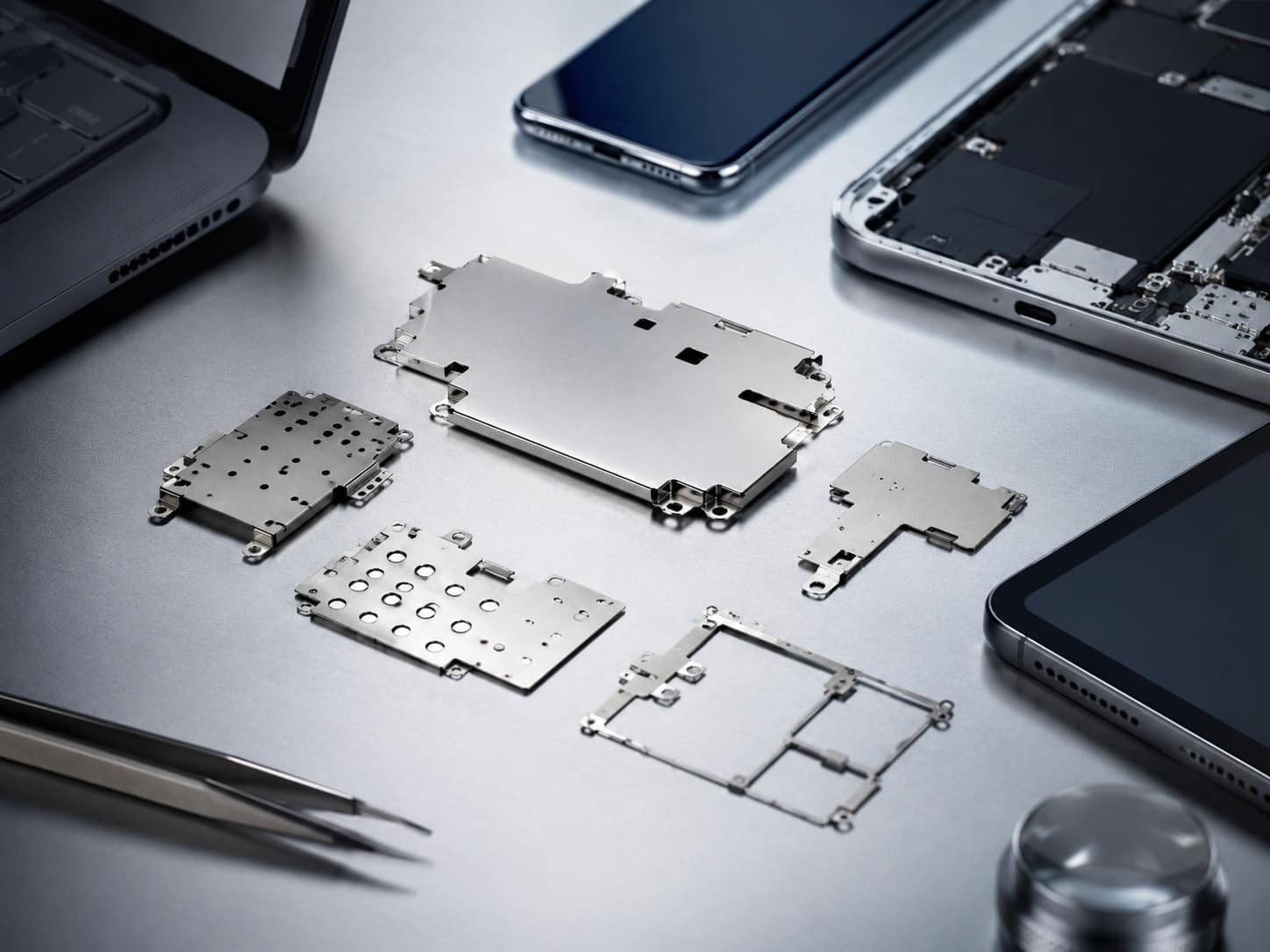 stainless metal, Stainless metal is widely used for precision electronic components, shielding parts, and structural hardware requiring durability and corrosion resistance.